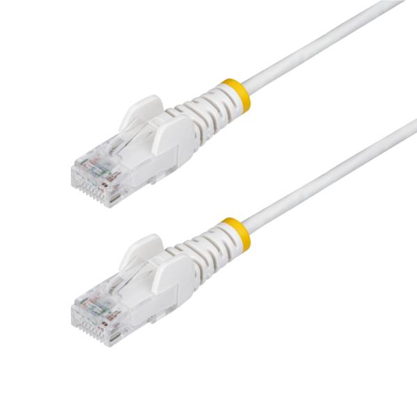 CAT6 LANケーブル/スリム/25cm/ホワイト/100W PoE/UTP/LSZH/より線/カテゴリ6 RJ45