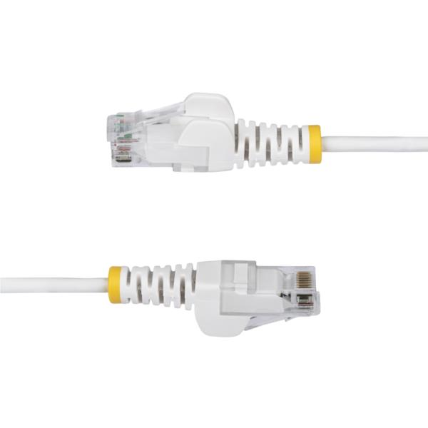 CAT6 LANケーブル/スリム/25cm/ホワイト/100W PoE/UTP/LSZH/より線/カテゴリ6 RJ45