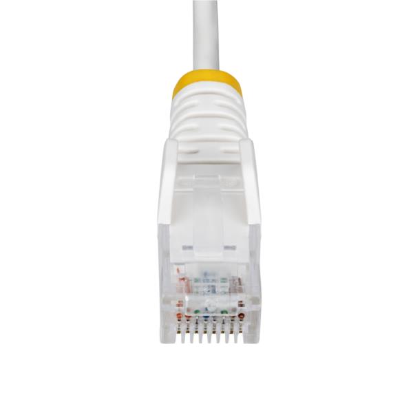 CAT6 LANケーブル/スリム/25cm/ホワイト/100W PoE/UTP/LSZH/より線/カテゴリ6 RJ45