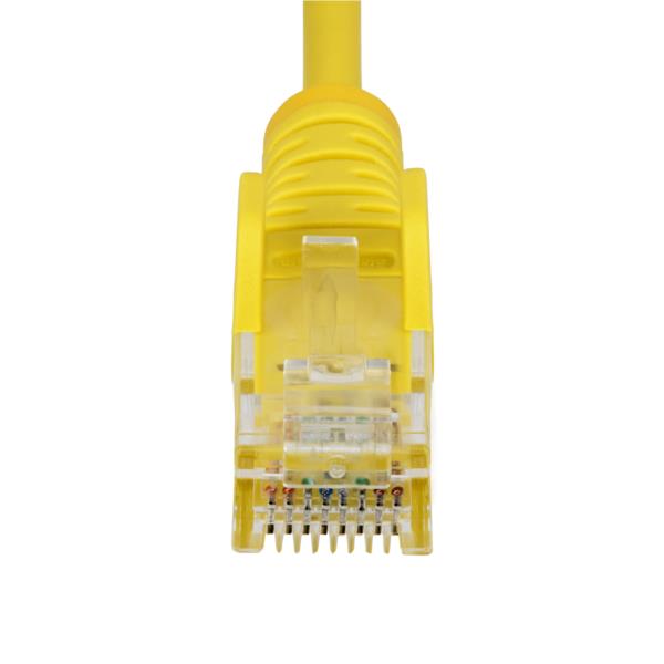 CAT6 LANケーブル/スリム/25cm/イエロー/100W PoE/UTP/LSZH/より線/カテゴリ6 RJ45