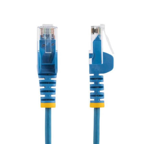 CAT6スリムLANケーブル/10本セット/50cm/ブルー/RJ45/100W PoE/UTP/LSZH/カテゴリ6