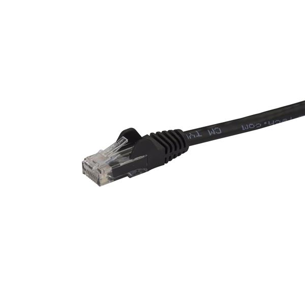 カテゴリー6LANケーブル1.5mツメ折れ防止RJ45コネクタブラックCAT6ギガビットイーサネットケーブル24AWG