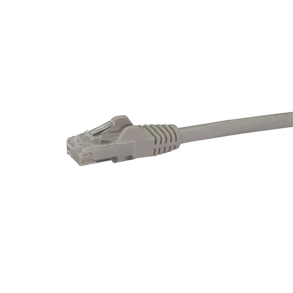 カテゴリー6LANケーブル1.5mツメ折れ防止RJ45コネクタグレーCAT6ギガビットイーサネットケーブル24AWG