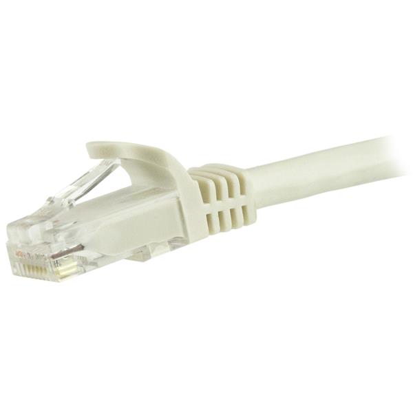 カテゴリー6LANケーブル1.5mツメ折れ防止RJ45コネクタホワイトCat6ギガビットイーサネットケーブル24AWG