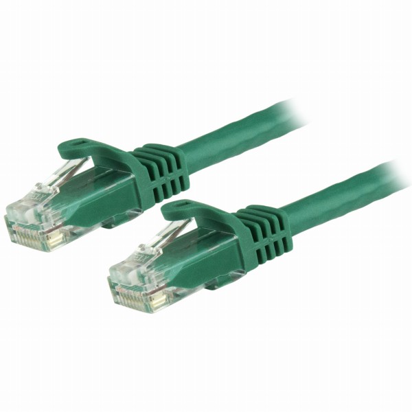 カテゴリ6LANケーブル15mグリーンツメ折れ防止RJ45コネクタCat6UTPギガビットイーサネットケーブル