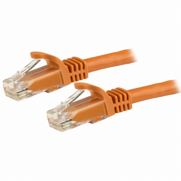 カテゴリ6LANケーブル15mオレンジツメ折れ防止RJ45コネクタCat6UTPギガビットイーサネットケーブル