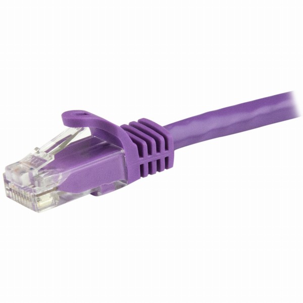カテゴリ6LANケーブル15mパープルツメ折れ防止RJ45コネクタCat6UTPギガビットイーサネットケーブル