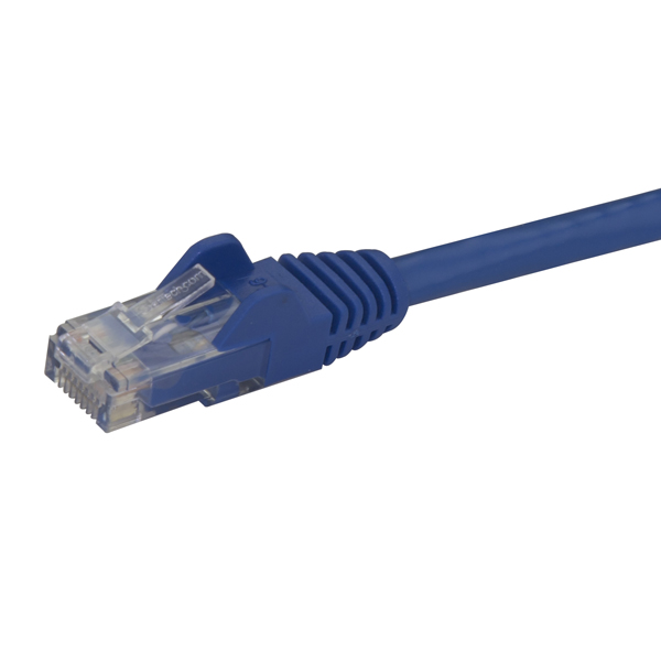 1mカテゴリー6LANケーブルブルーRJ45モールディングコネクタ(ツメ折れ防止カバー付き)ギガビットイーサネット対応Cat6UTPケーブル