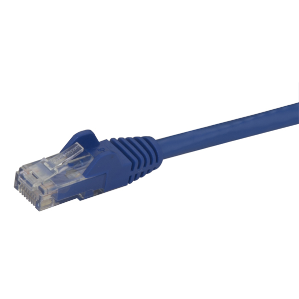 3mカテゴリー6LANケーブルブルーRJ45モールディングコネクタ(ツメ折れ防止カバー付き)ギガビットイーサネット対応Cat6UTPケーブル