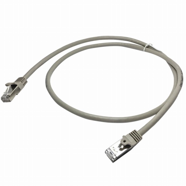 カテゴリ6LANケーブル1mグレーツメ折れ防止RJ45コネクタS/FTP(2重シールドツイストペア)ケーブル