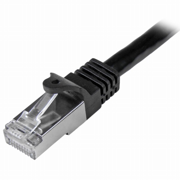 カテゴリ6LANケーブル3mブラックツメ折れ防止RJ45コネクタS/FTP(2重シールドツイストペア)ケーブル