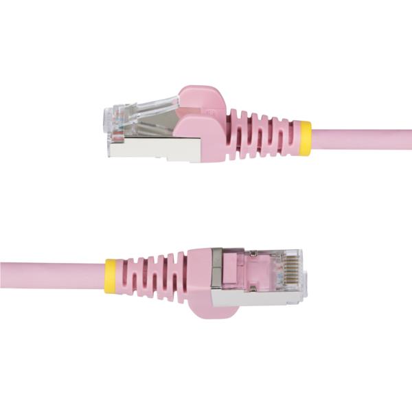 CAT6A LANケーブル/3m/ピンク/10GbE 500MHz/PoE++ 100W/S/FTP/LSZH