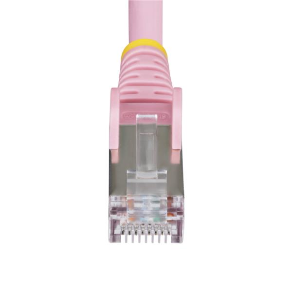CAT6A LANケーブル/3m/ピンク/10GbE 500MHz/PoE++ 100W/S/FTP/LSZH