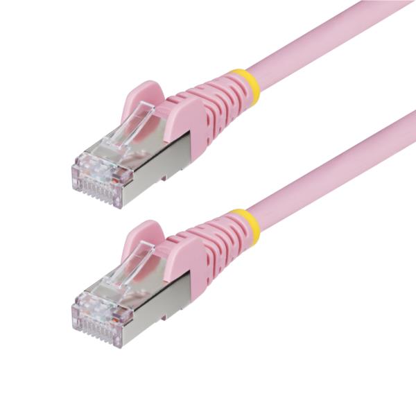 CAT6A LANケーブル/15.2m/ピンク/10GbE 500MHz/PoE++ 100W/S/FTP/LSZH