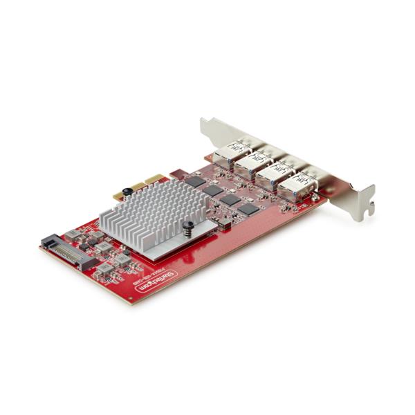 PCIe拡張カード/4ポート USB-A 3.2/PCIe 3.0 x4/独立コントローラー/標準プロファイル