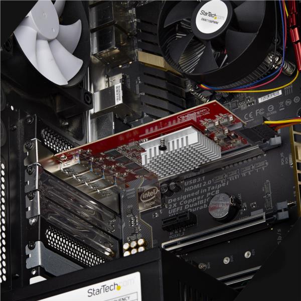 PCIe拡張カード/4ポート USB-A 3.2/PCIe 3.0 x4/独立コントローラー/標準プロファイル