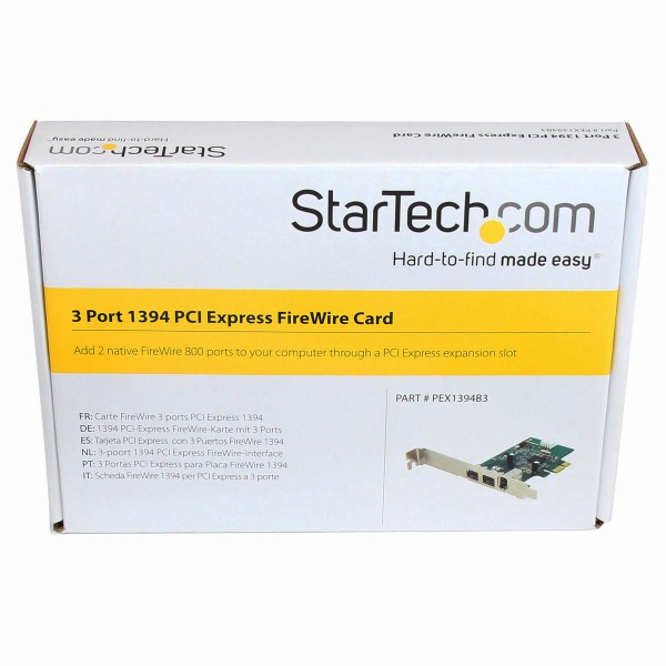 IEEE1394a1ポート/1394b2ポート増設PCIExpressカード9ピンFireWire800x2/6ピンFireWire400x1対応PCIeカード内部電源コネクタ搭載