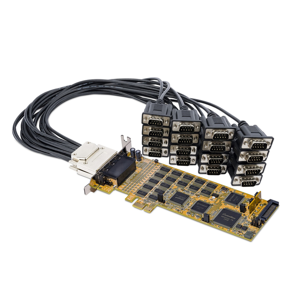RS232C シリアルポート拡張カード/PCIe x1/16ポート RS232C/DB9 アダプター/Windowsのみ