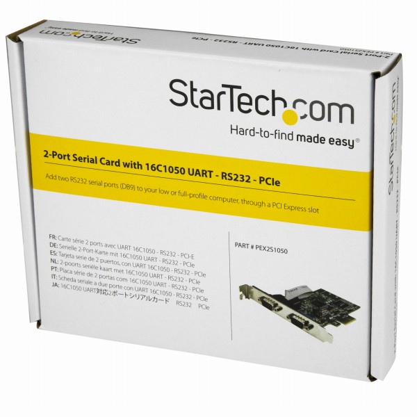 RS232C2ポート増設PCIExpressカードデュアルシリアルポート拡張用PCIe接続ボード16C1050UART内蔵ロープロファイルにも対応