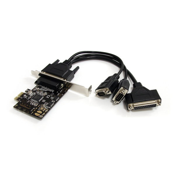 RS232C シリアルポート拡張カード/PCIe x1/2x DB9 + 1x パラレル/インターフェースアダプター