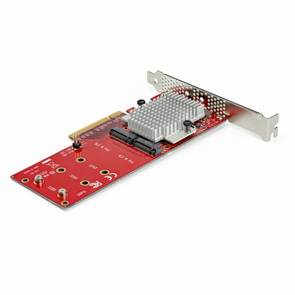 PCIExpressx8接続デュアルM.2スロット増設NVMeSSD対応インターフェース変換カードPCIe3.0対応NVMeSSDとAHCIM.2SSDに対応