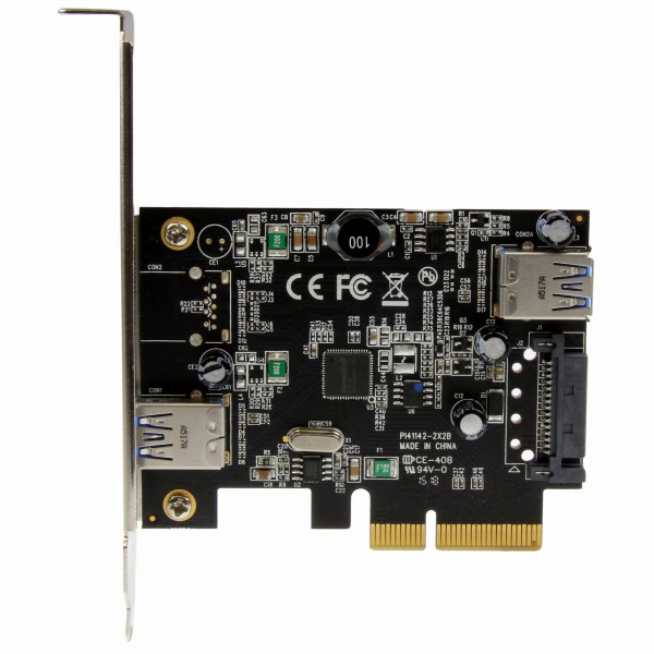 2ポートUSB3.1(10Gbps)増設PCIExpressカードUSBType-A(外部ポートx1/内部ポートx1)USB3.1Gen2対応
