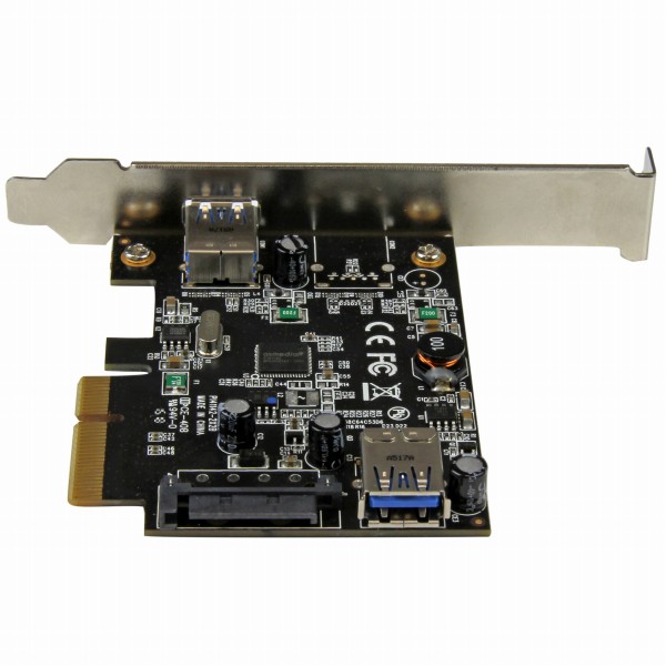 2ポートUSB3.1(10Gbps)増設PCIExpressカードUSBType-A(外部ポートx1/内部ポートx1)USB3.1Gen2対応