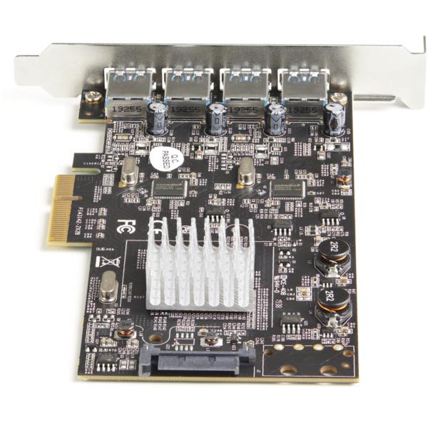 4ポートUSB-A増設PCIExpressインターフェースカード/4つのポートで20Gbpsを共有/USB3.1Gen2(USB3.2Gen2)準拠PCIe拡張カード/標準プロファイル対応