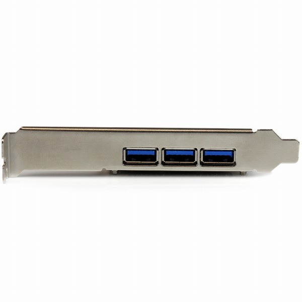 USB3.04ポート増設PCIExpressカード外部ポートx3/内部ポートx1搭載Windows7/8でネイティブOSに対応フルサイズ/ロープロファイルPCIに対応