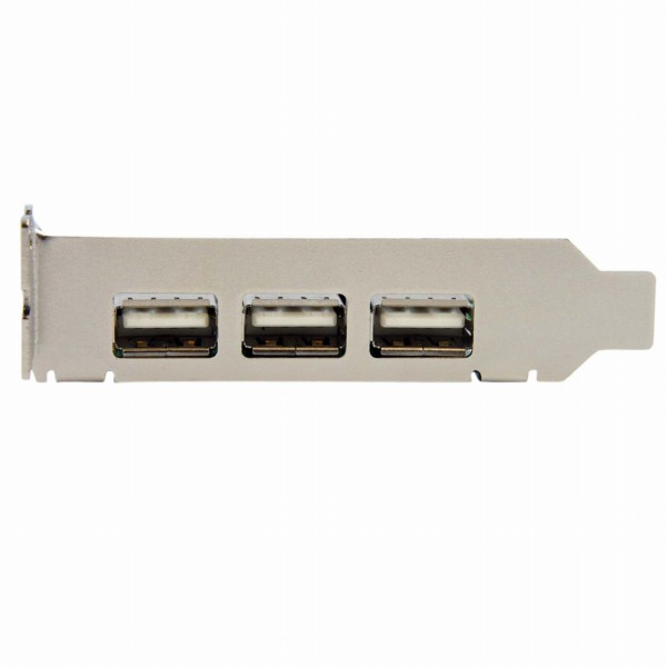 HighSpeedUSB2.04ポート増設PCIExpressカードロープロファイル対応外部ポートx3/内部ポートx1