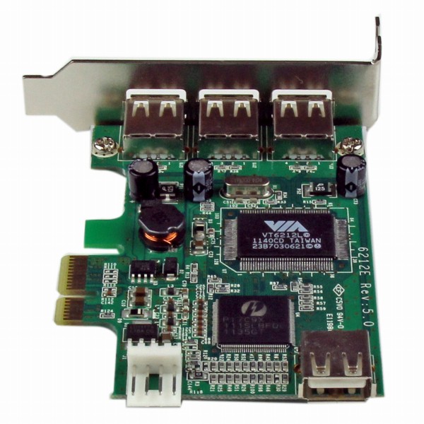 HighSpeedUSB2.04ポート増設PCIExpressカードロープロファイル対応外部ポートx3/内部ポートx1