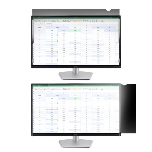 のぞき見防止プライバシーフィルター/着脱式/汎用19インチPCモニター用/16:10アスペクト比対応/光沢&つや消し加工面