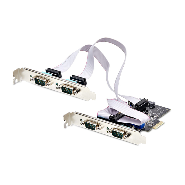 RS232C RS422 RS485インターフェースカード/PCIe x1/4ポート/Win&Linux/DB9 拡張