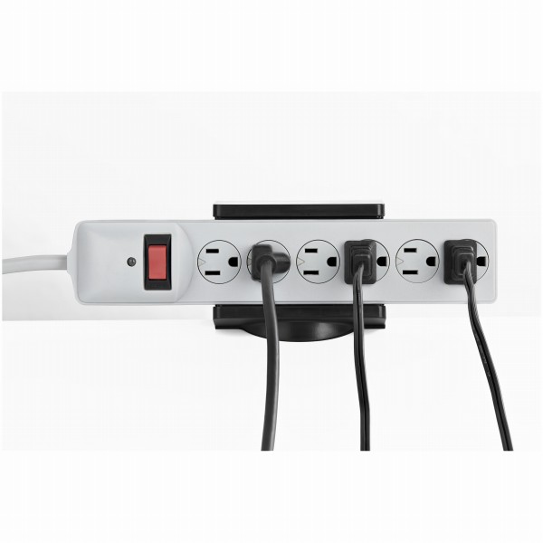 電源タップ固定クランプテーブルタップホルダーOAタップの幅に合わせて調整可能