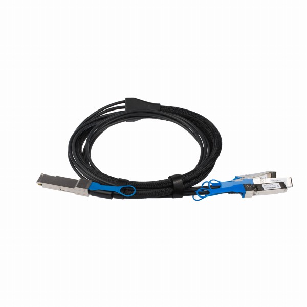 DAC Twinaxブレークアウトケーブル/2m/MSA対応アンコード/40GbE QSFP+ - 4x SFP+ 銅線