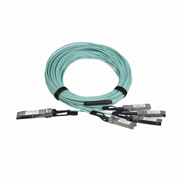 QSFP+アクティブ光ブレークアウトケーブル15mCisco製QSFP-4X10G-AOC10M互換40GbE