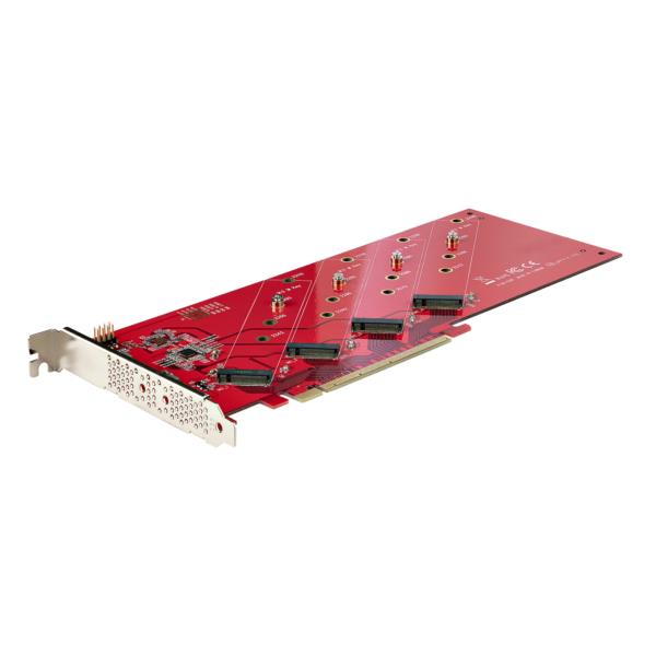 M.2 SSD拡張カード/PCI Express 4.0/4スロット NVMe・AHCI/Windows・Linux対応