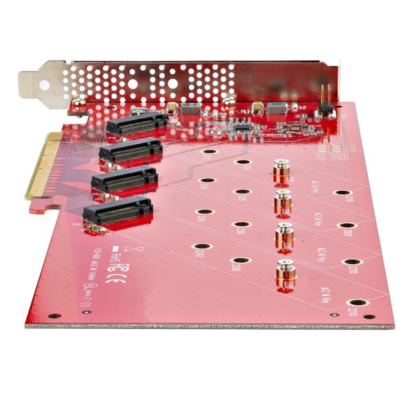 M.2 SSD拡張カード/PCI Express 4.0/4スロット NVMe・AHCI/Windows・Linux対応