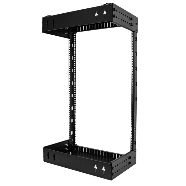 サーバーラック/オープンフレーム/壁掛け型/19インチ/18U/2ポスト/奥行30.5cm~50.8cm/耐荷重90kg