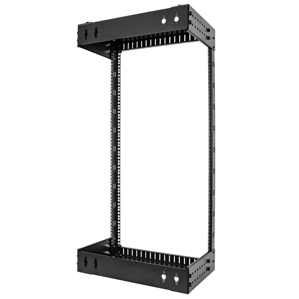 サーバーラック/オープンフレーム/壁掛け型/19インチ/21U/2ポスト/奥行30.5cm～50.8cm/耐荷重90kg
