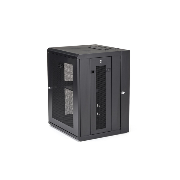 サーバーラック/壁掛型キャビネット/15U/4ポスト/取付奥行41cm/耐荷重90kg/ヒンジ付/ネットワーク機器収納用
