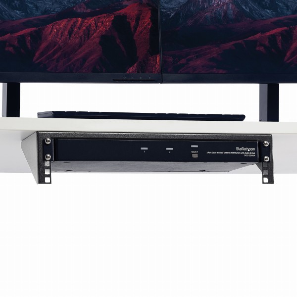 スチール製垂直型ラックマウントブラケット(2U/19インチ)ウォールマウント型ラックマウントアダプタ耐荷重57kg