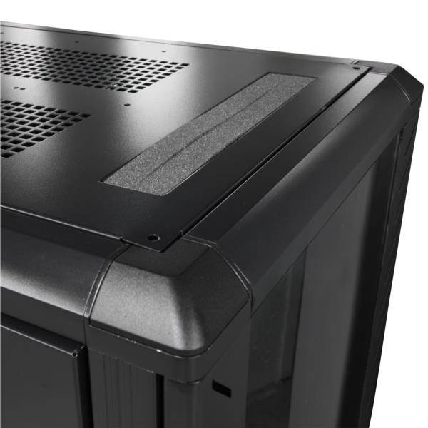 サーバーラック/キャビネット/32U/19インチ/取付奥行83cm/キャスター/鍵付ガラスドア/データセンターラック
