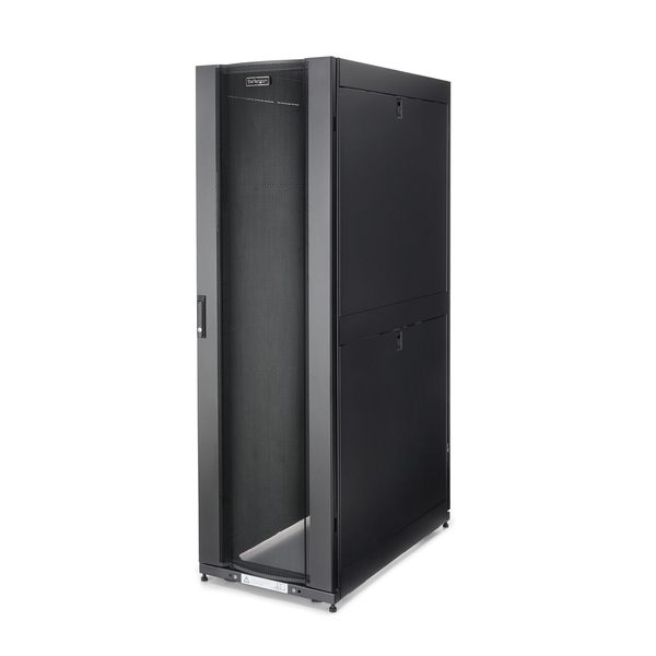 サーバーラック/キャビネット/42U/19インチ/取付奥行89cm/キャスター 鍵付/通信機器 データセンターラック