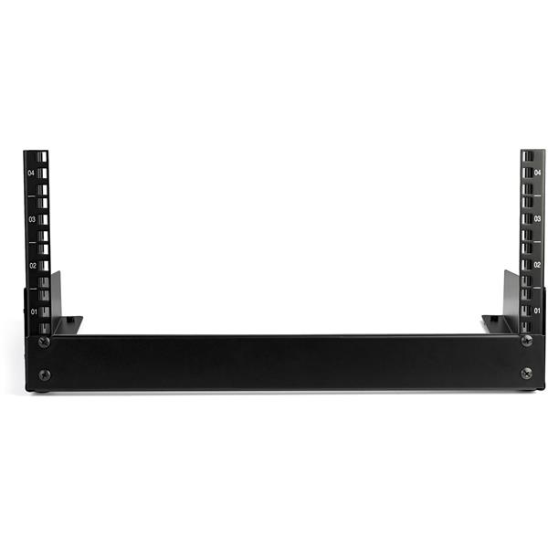 オープンフレーム式サーバーラック4U卓上型2ポストネットワーク機器対応耐荷重30kg