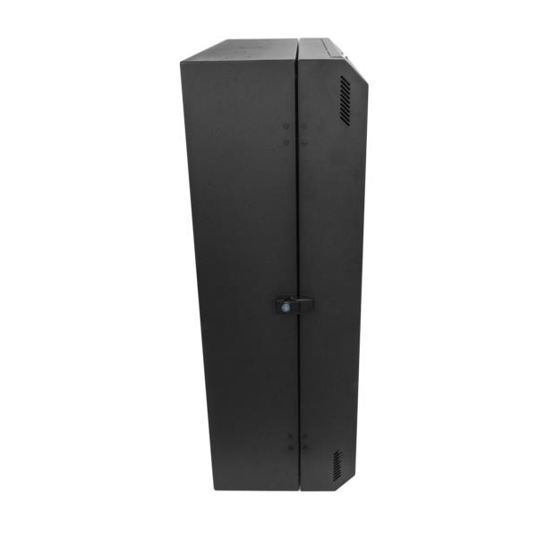 19インチサーバーラック/省スペース壁掛け縦型タイプ/6U鍵付きネットワークキャビネット/耐荷重90kg/奥行き76cm