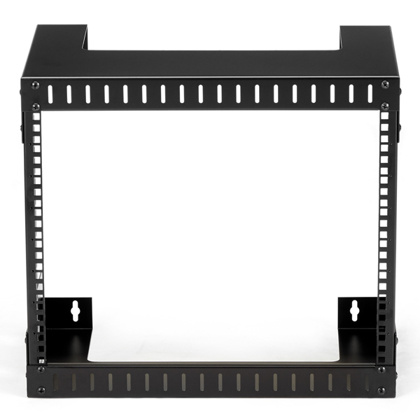 サーバーラック(8U/EIA規格)壁掛けタイプ奥行き12インチ2ポストオープンフレーム耐荷重80kg