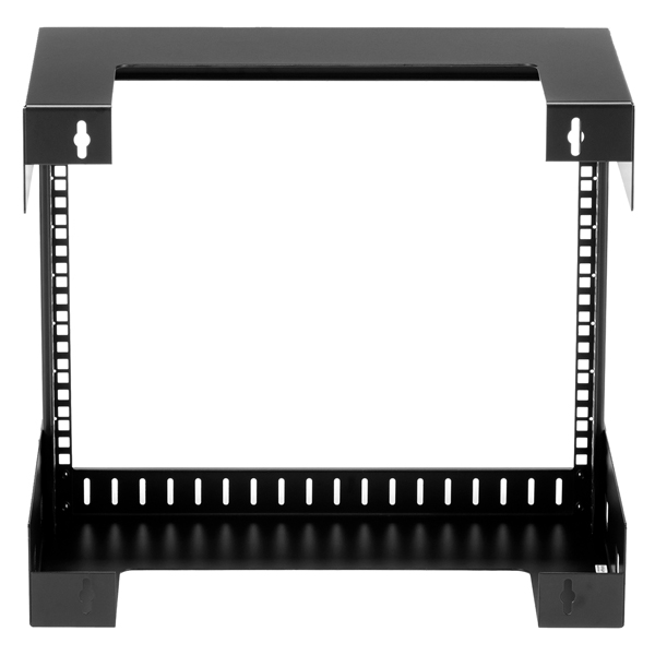 サーバーラック(8U/EIA規格)壁掛けタイプ奥行き12インチ2ポストオープンフレーム耐荷重80kg
