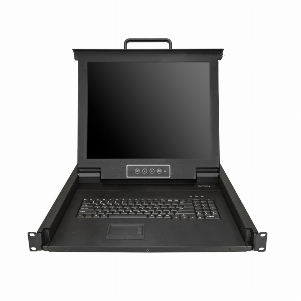 ラックマウント対応KVMコンソールドロワーVGA対応17インチLCD1UシングルKVMスイッチ1280x1024