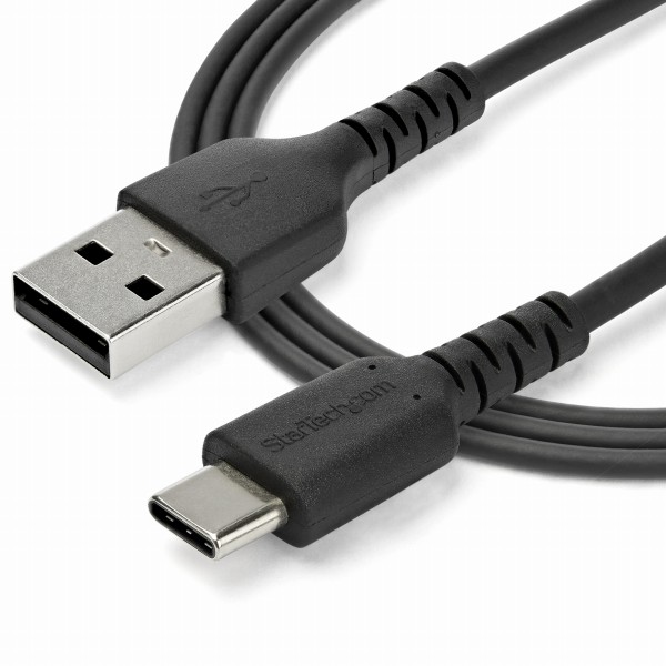 2mUSB-A-USB-CケーブルUSB2.0準拠ブラック